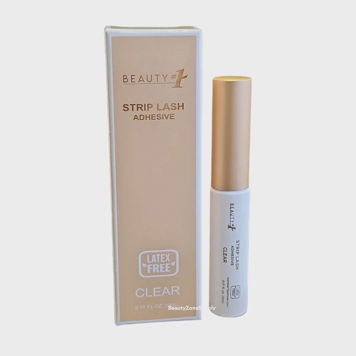 Beauty #1 Clear Strip Lash Adhesive Glue for Eyelashes, 0.17 oz