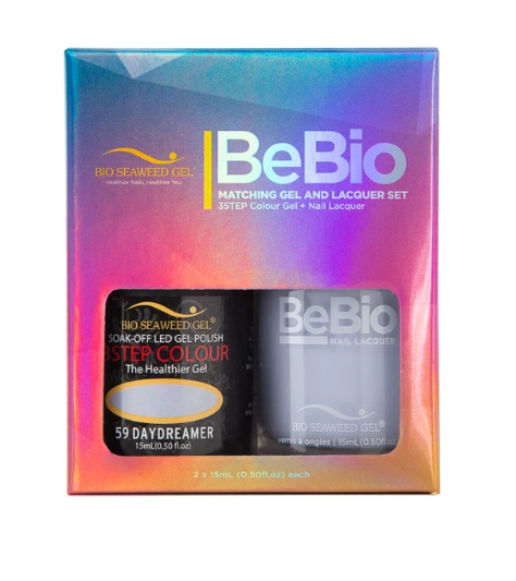 Bio Seaweed Bebio Duo 59 Daydreamer - Professional 3STEP Colour Gel Polish and Matching Nail Lacquer Set