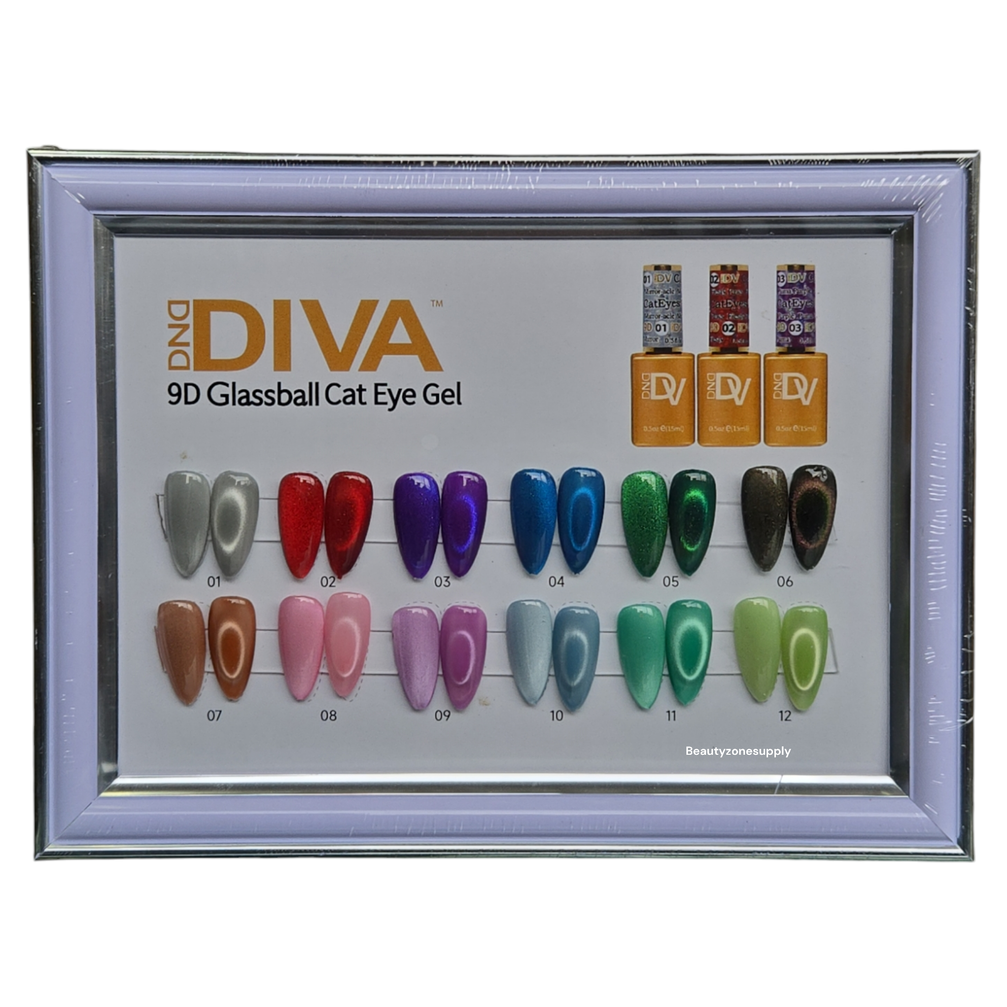 DND Diva 9D Glassball Cat Eye Gel Nail Polish #04 Loyal To You - Ideal for Fashion - Forward Nail Art