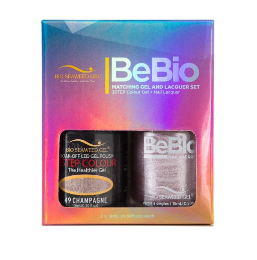 Bio Seaweed Bebio Duo 49 Champagne - Premium 3STEP Colour Gel Polish Set