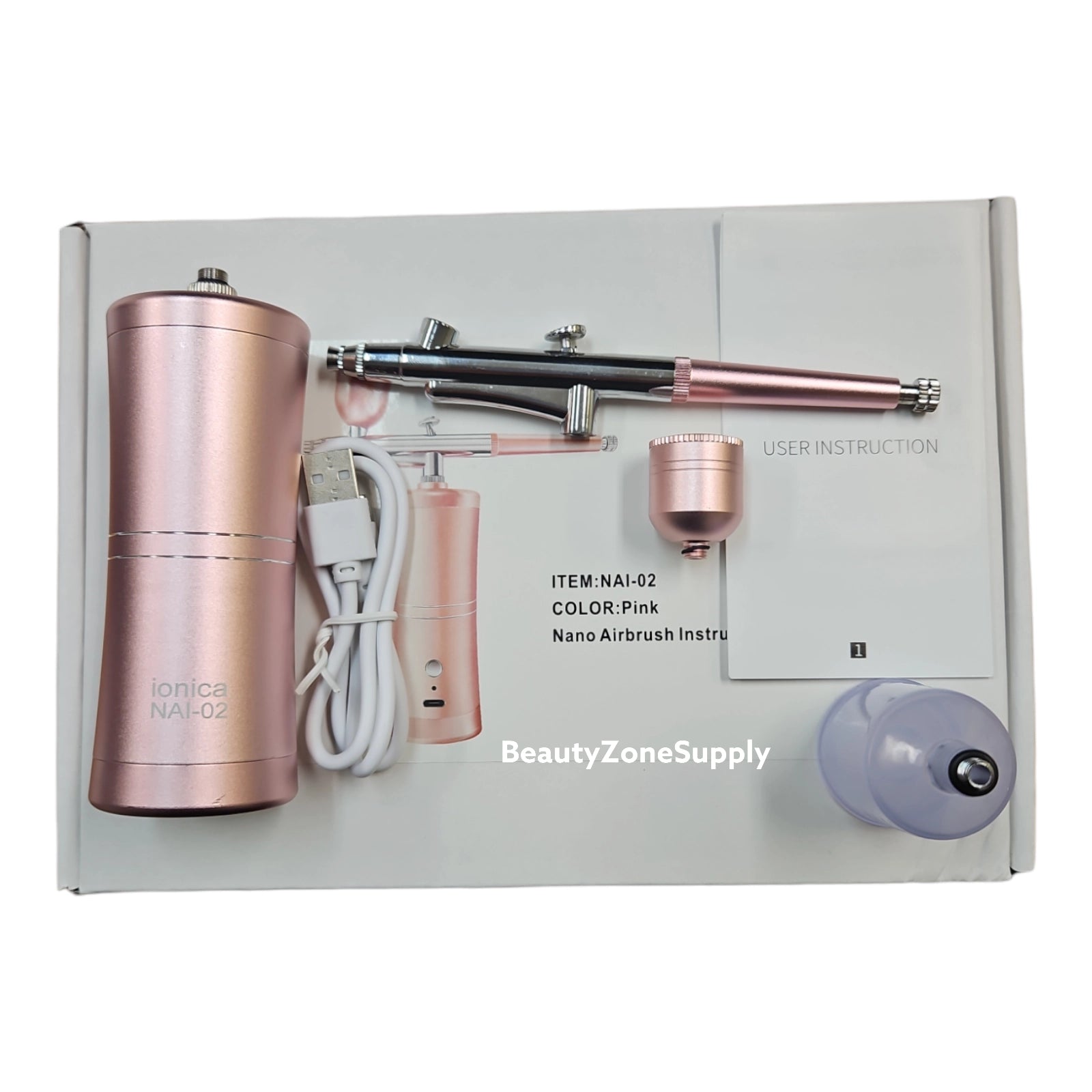 Cordless USB Beauty Nail Airbrush System with Assorted Colors