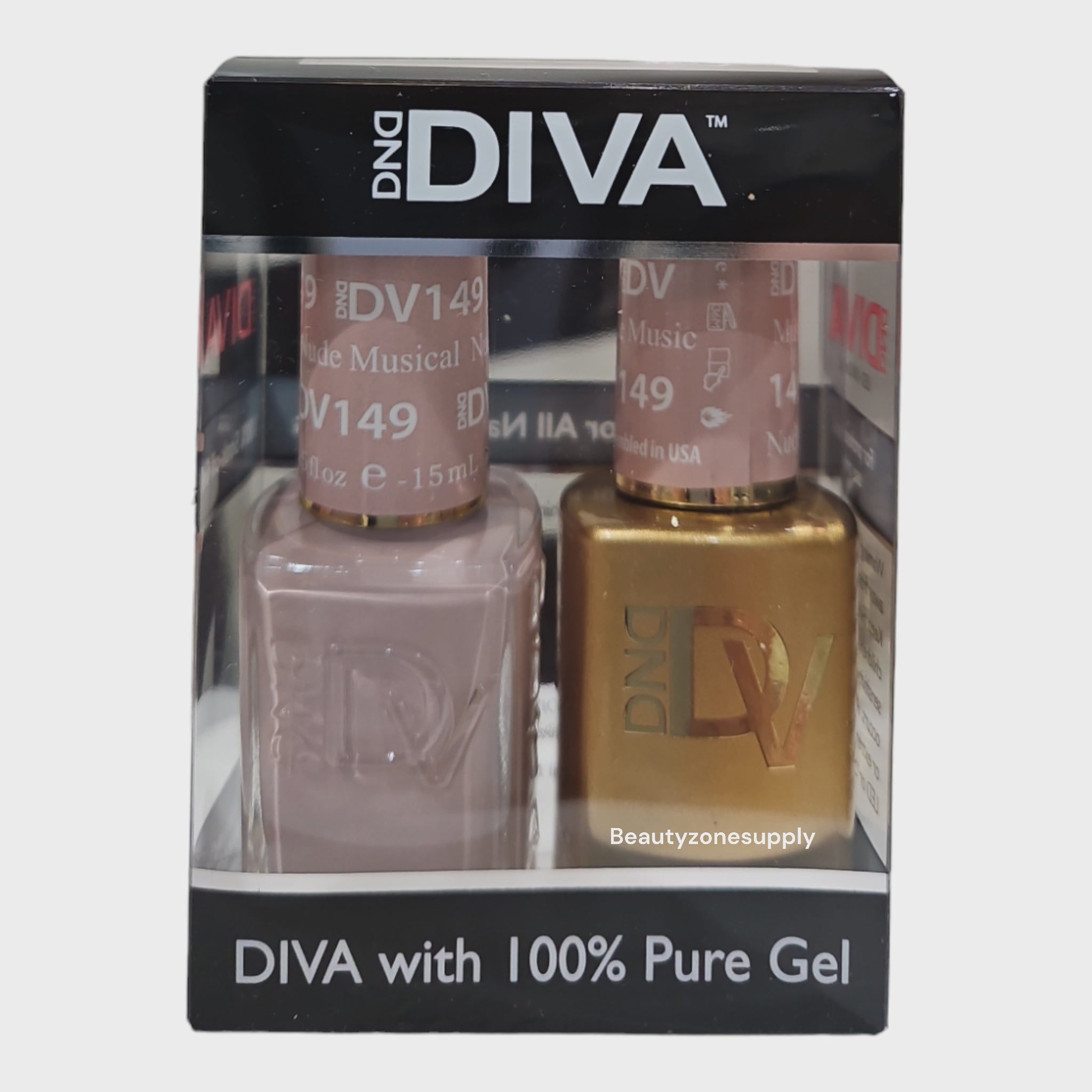 DND Diva Professional Gel Nail Polish & Lacquer Set 149 - Nude Musical Shade