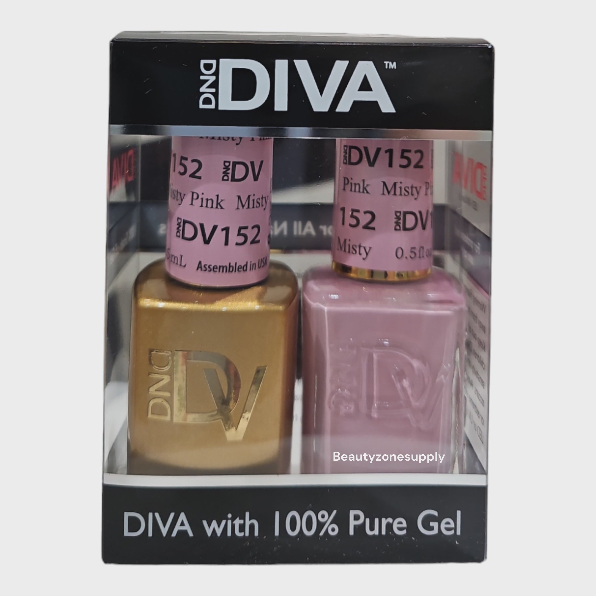 DND Diva Duo High - Quality Gel & Lacquer in Misty Pink, Color Chart #5