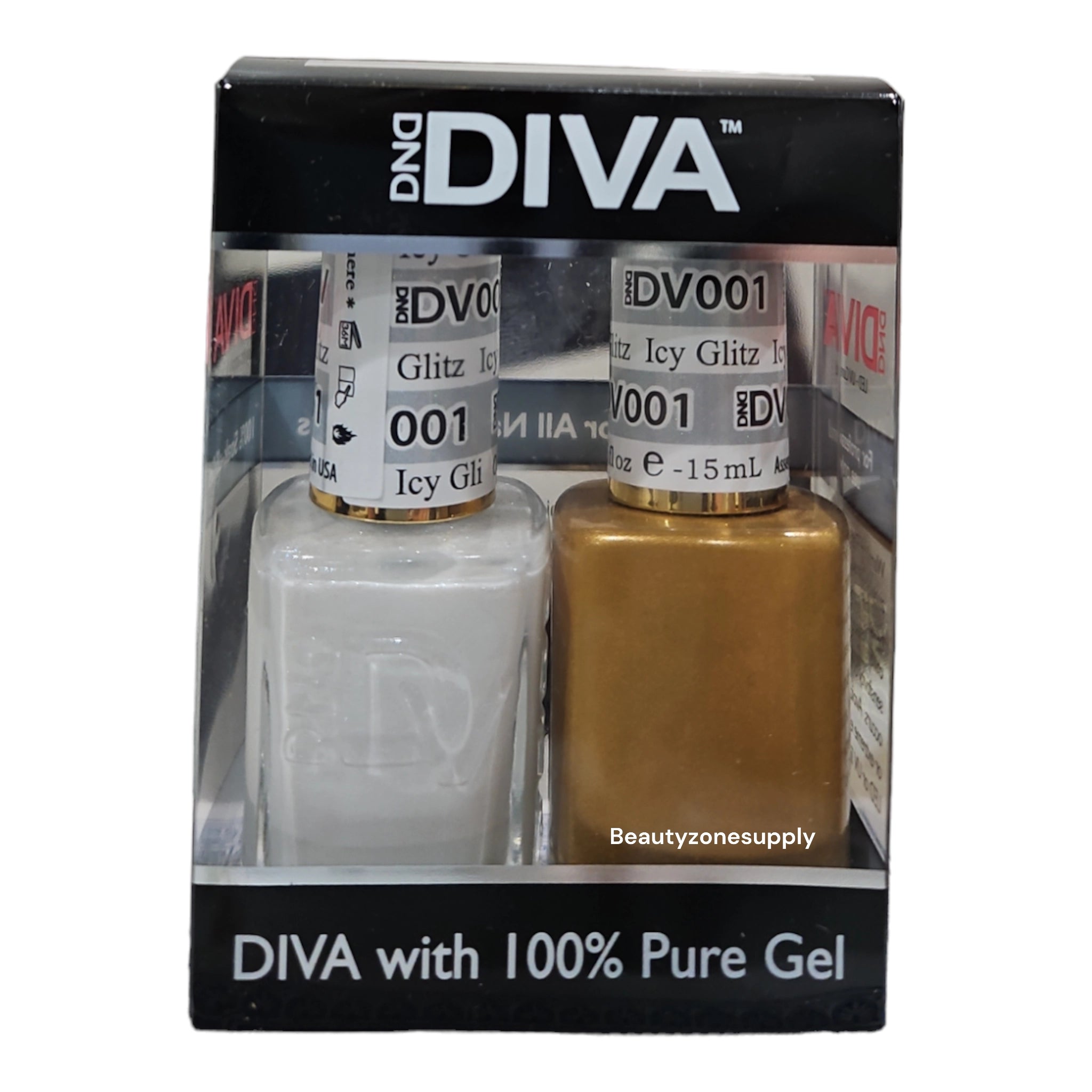 DND Diva Duo: Gel & Lacquer Set 001 - Stunning Icy Glitz