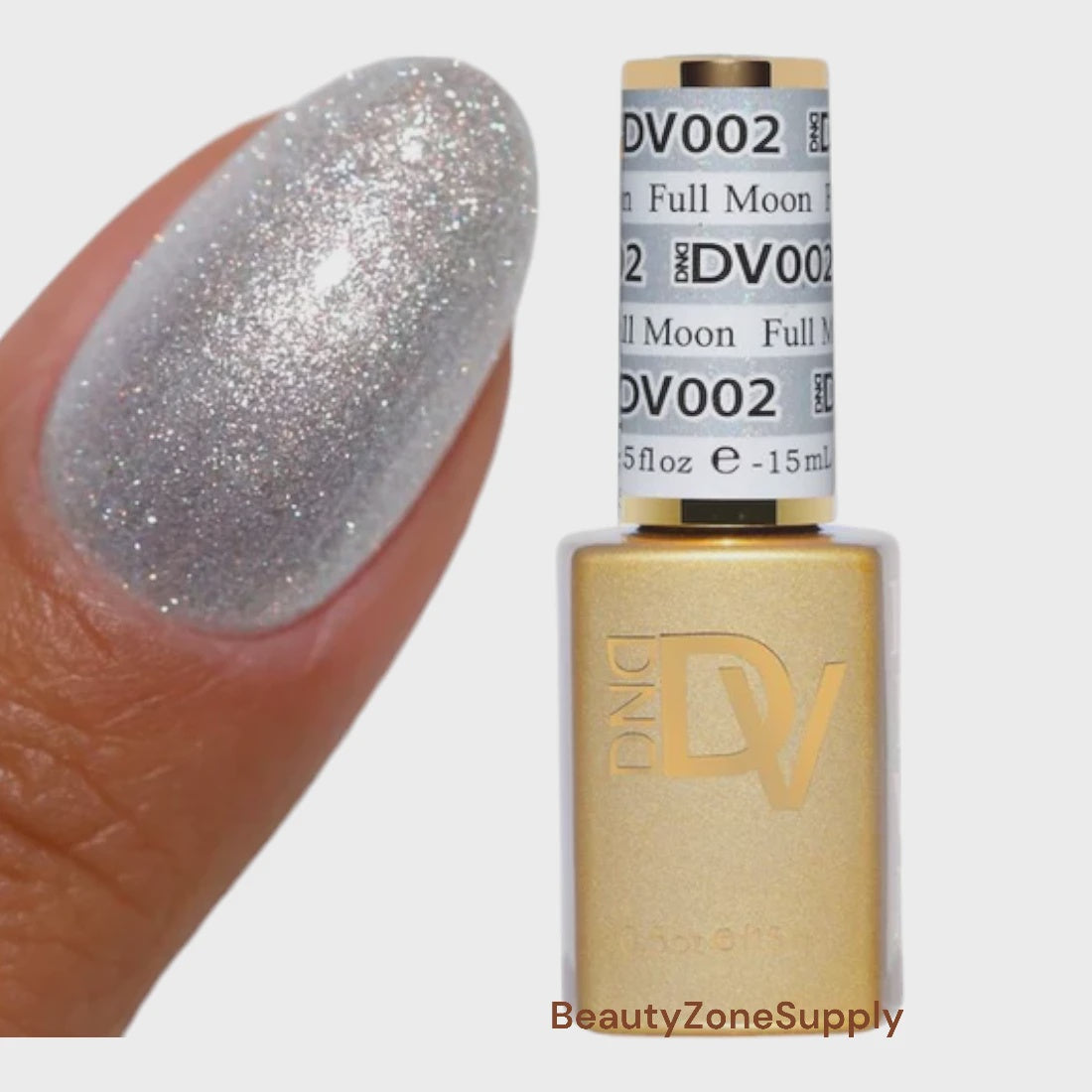 DND Diva Brand Gel Nail Polish, 0.5 oz, Shade 002 Full Moon