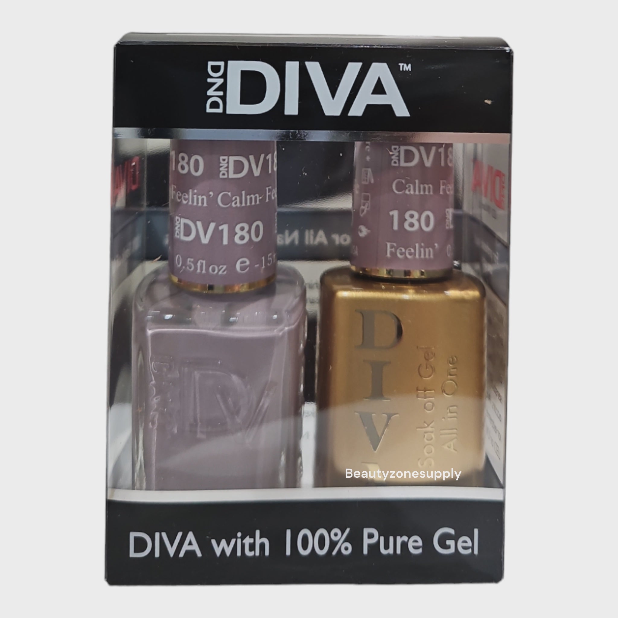 DND Diva Duo Gel & Lacquer 180 - A Calming Nail Color