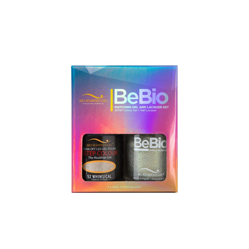 Bio Seaweed Bebio Duo 52 Whimsical - Premium 3STEP Colour Gel Polish and Matching Nail Lacquer Set