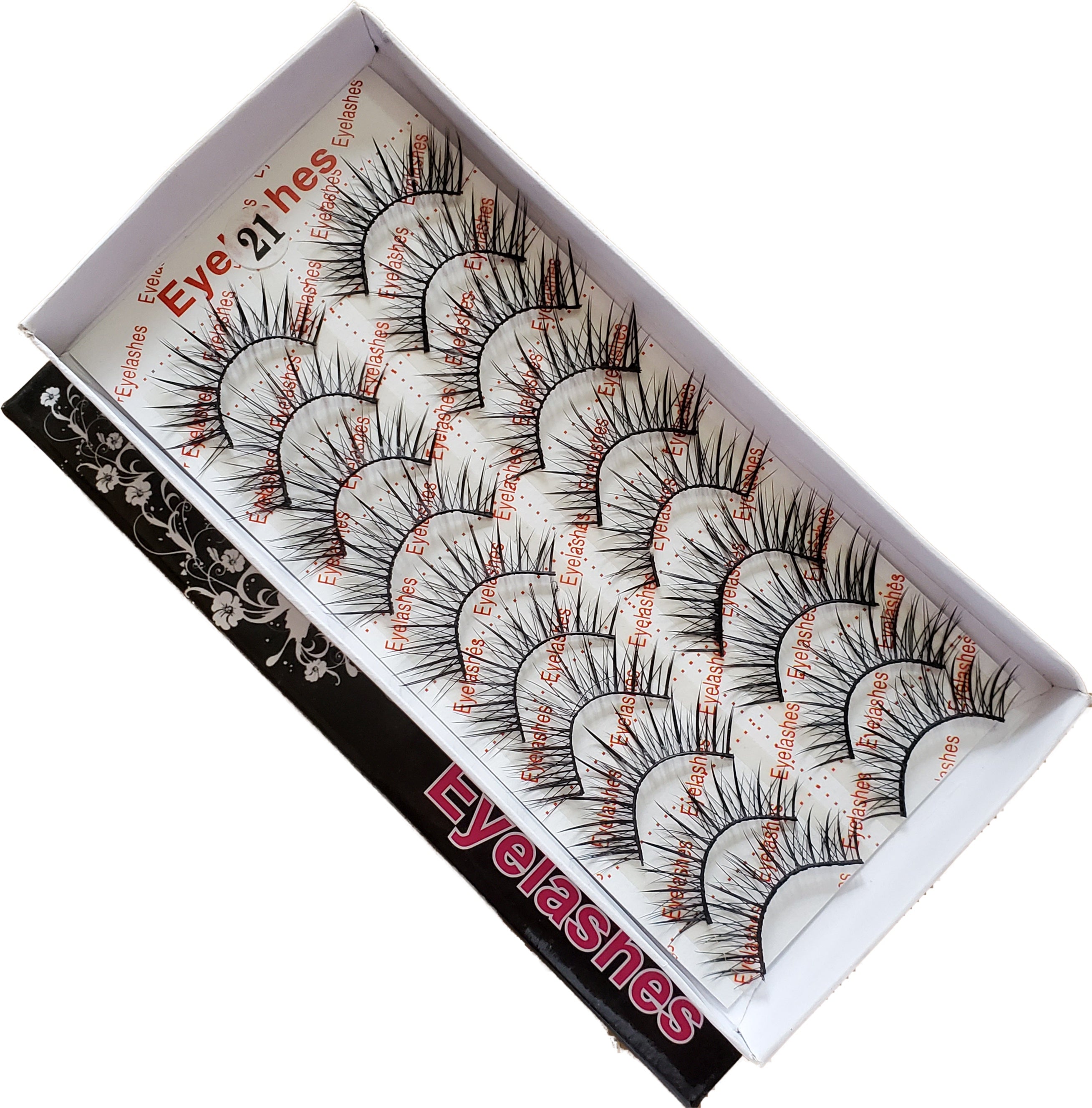 BeautyZone Premium Artificial False Eyelashes Set - 10 Pairs, Style #21