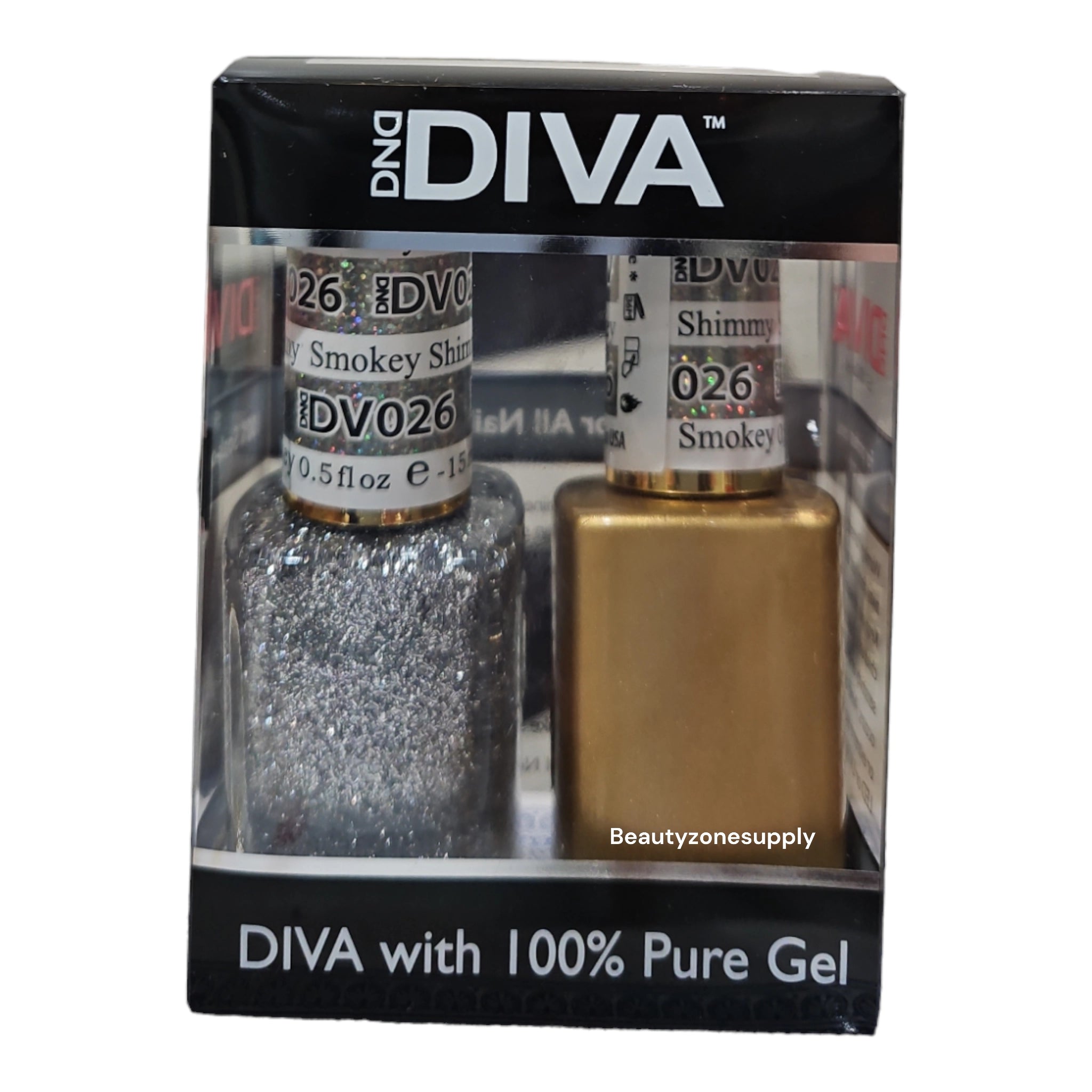 DND Diva Duo USA - Gel & Lacquer 026 Smokey Shimmy Nail Polish