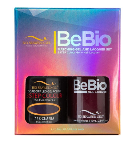 Bio Seaweed Bebio Duo 77 Oceania: 3 - Step Color Gel Polish & Matching Set