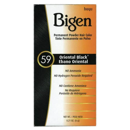 Bigen Brand Permanent Powder Type Hair Coloring Product in 59 Oriental Black Shade