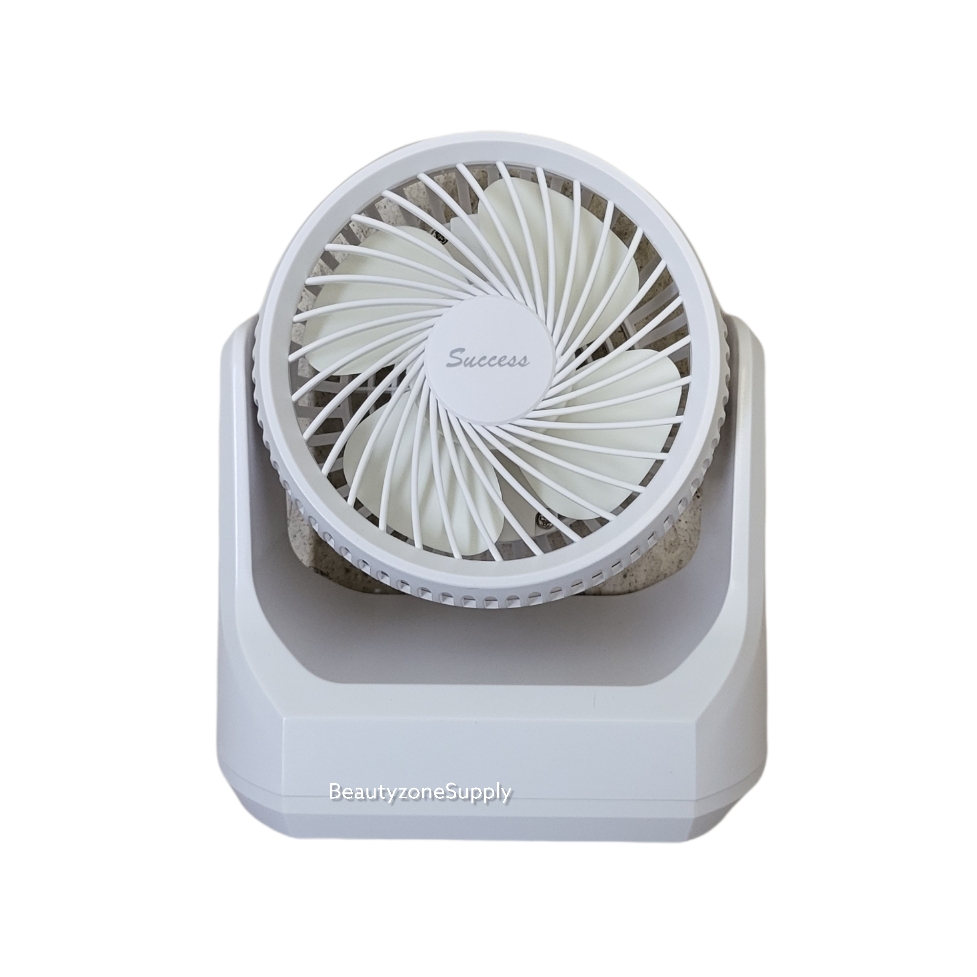 White Rechargeable Mini Table Fan for Nail Drying - Model BF01