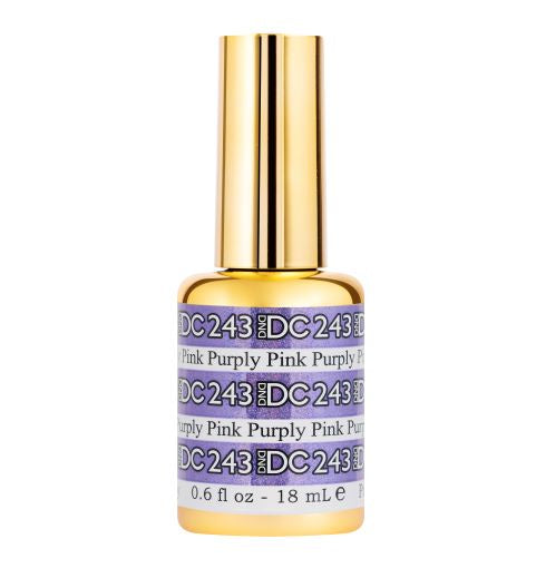 DND DC 0.5 oz Gel Polish in Mermaid Glitter Purply Pink #243