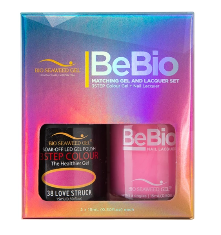 Bio Seaweed Bebio Duo 38 Love Struck - 3STEP Color Gel Polish and Matching Nail Lacquer Set