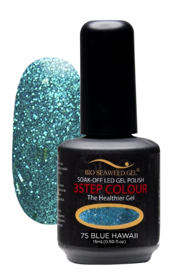 Bio Seaweed Three - Step Professional Gel Polish in 75 Blue Hawaii Shade