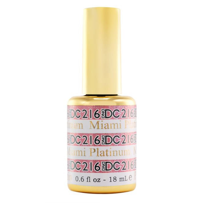 DND DC Platinum 0.5 oz Glitter Metallic Gel #216 Miami