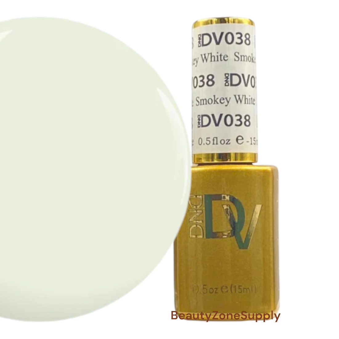DND Diva Brand Gel Nail Polish - 0.5 Ounce - Shade 038 Smoky White