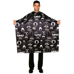 BETTY DAIN Black Styling Cloth with Mustache Print for Stache Styles