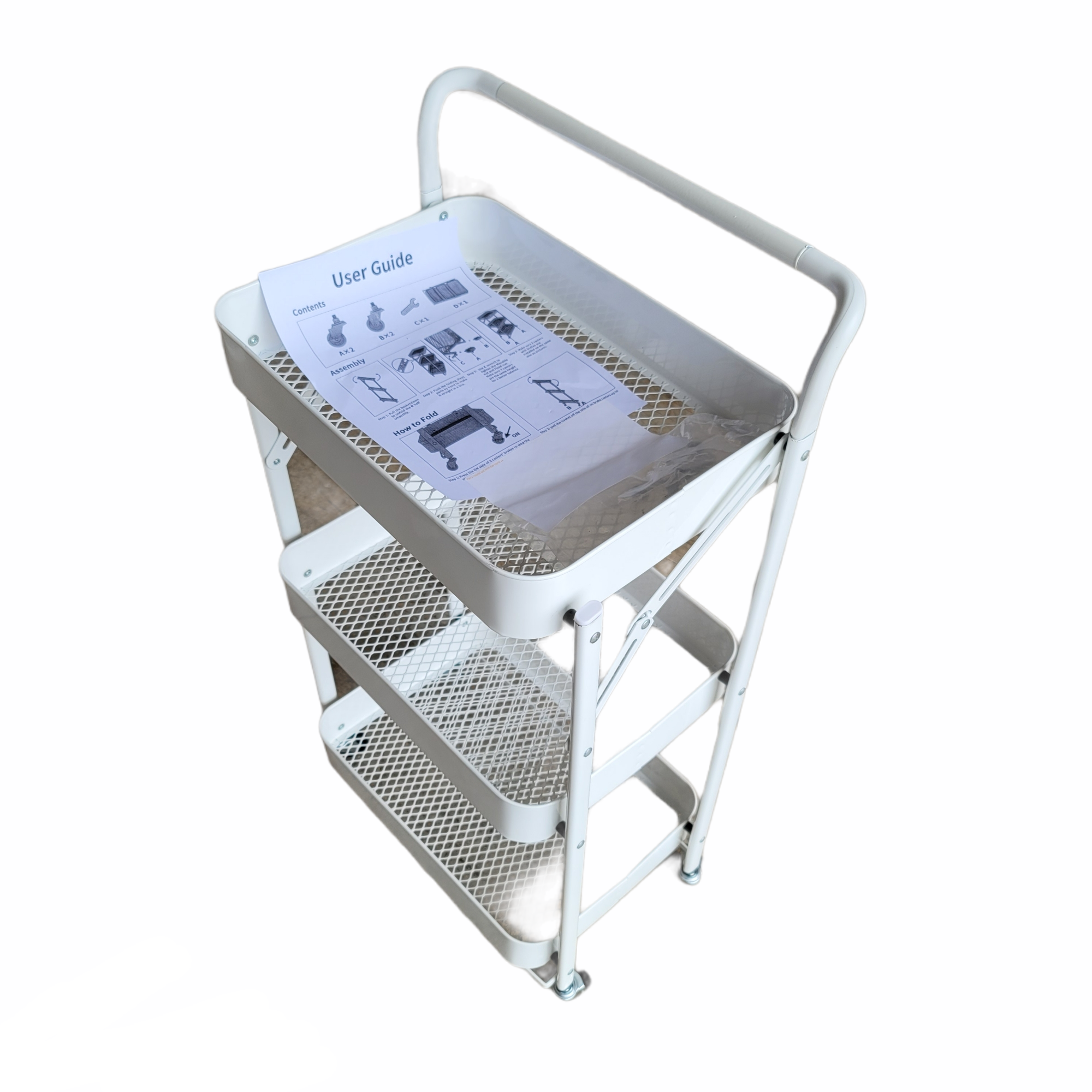 White Beauty Storage Trolley RC01