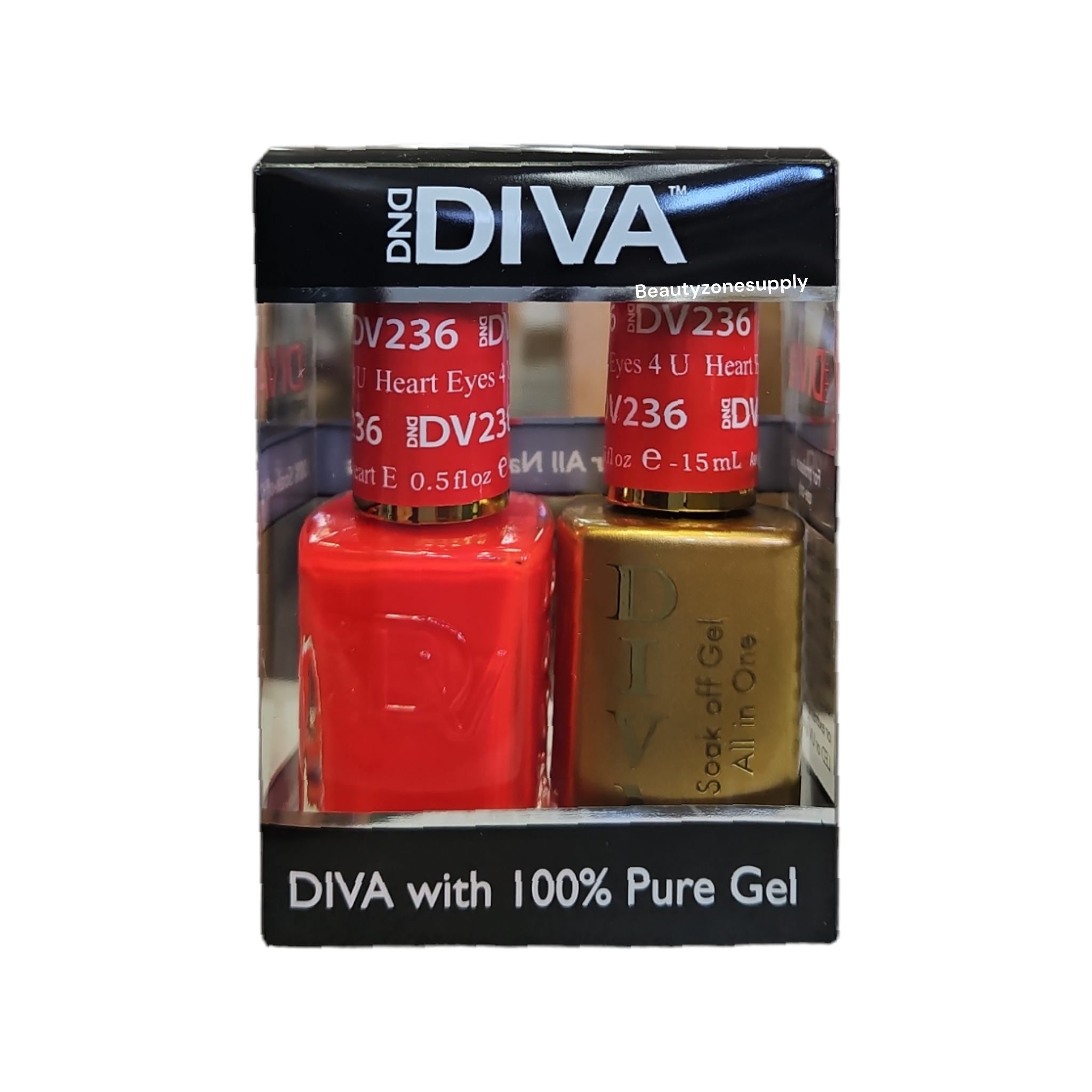DND Diva Duo Gel and Lacquer Set 236 - Heart Eyes 4 U Nail Polish