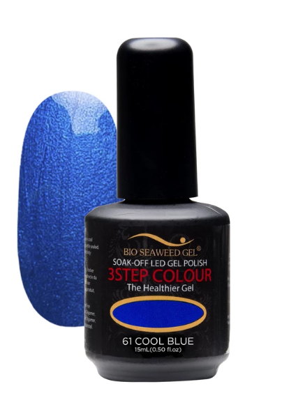 Bio Seaweed 3STEP Cool Blue 15mL Gel Polish - Professional Nail Color