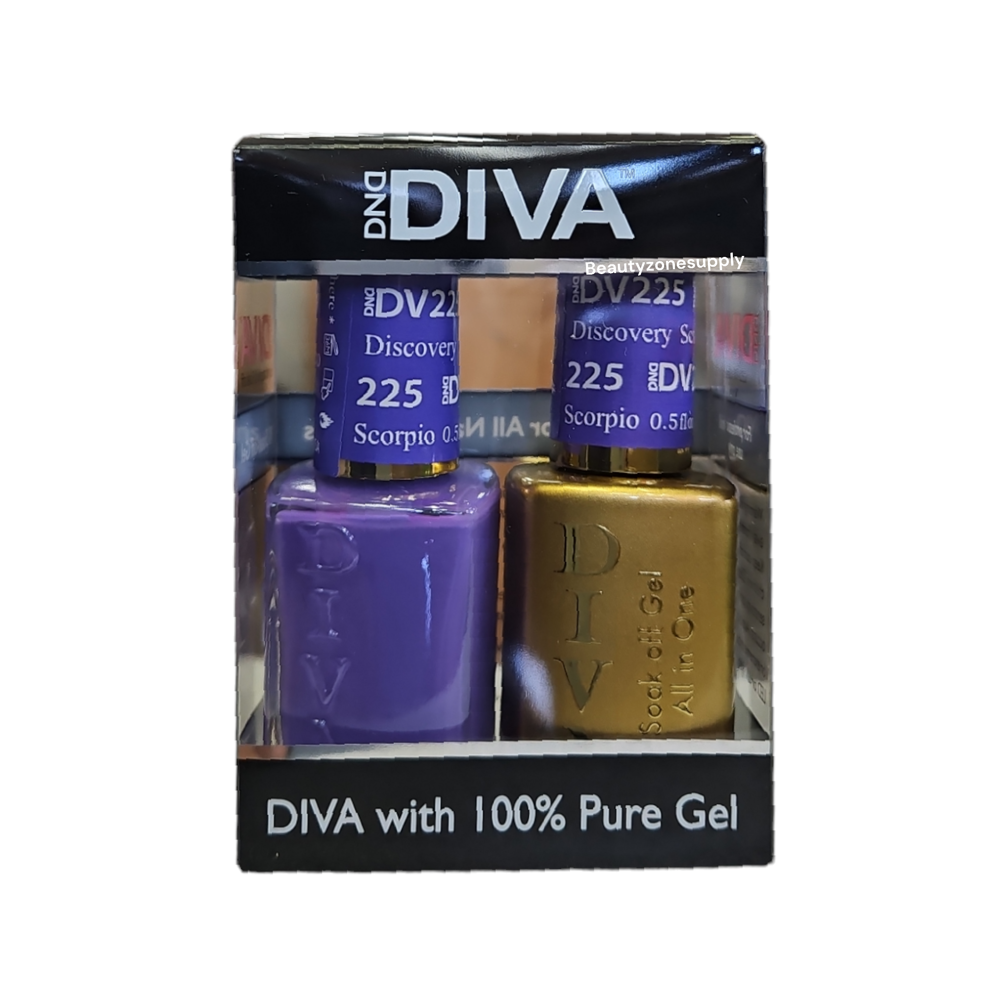 DND Diva Duo Gel & Lacquer 225 - A Stunning Scorpio's Discovery Nail Set