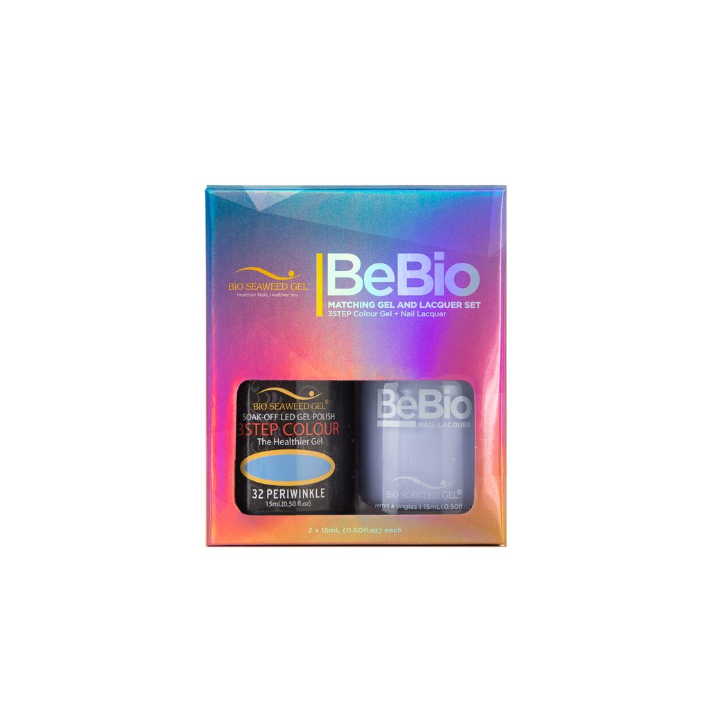 Bio Seaweed Bebio Duo 32 Periwinkle 15mL 3STEP Gel Polish Set