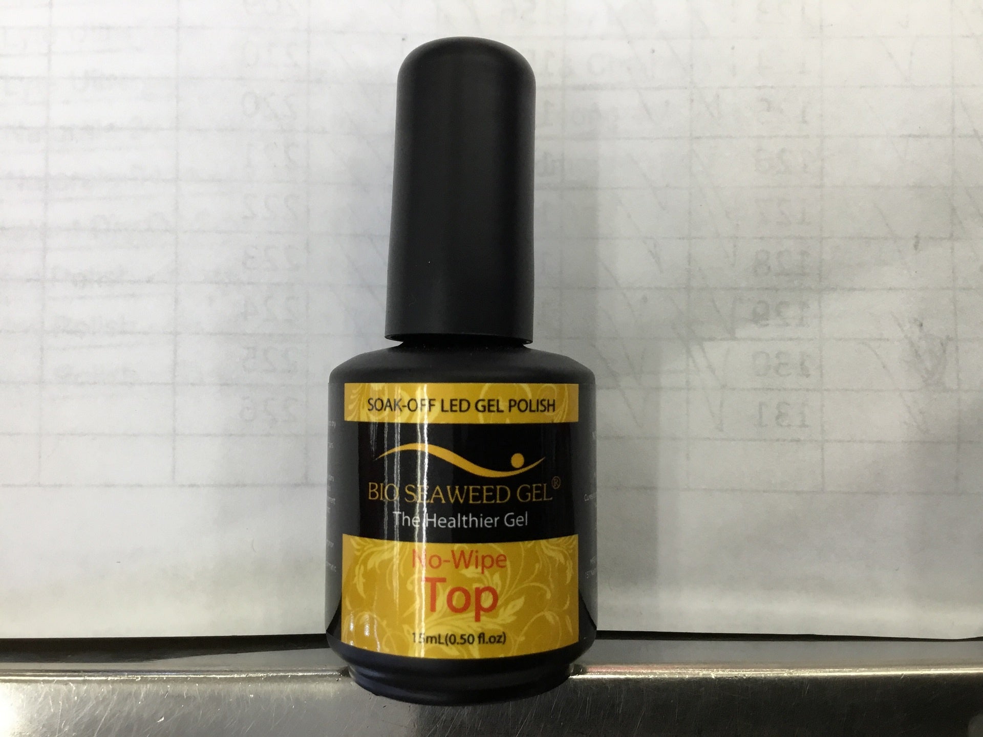 0.5 oz Bio Seaweed Gel No-Wipe Top Coat for Long-Lasting Shine