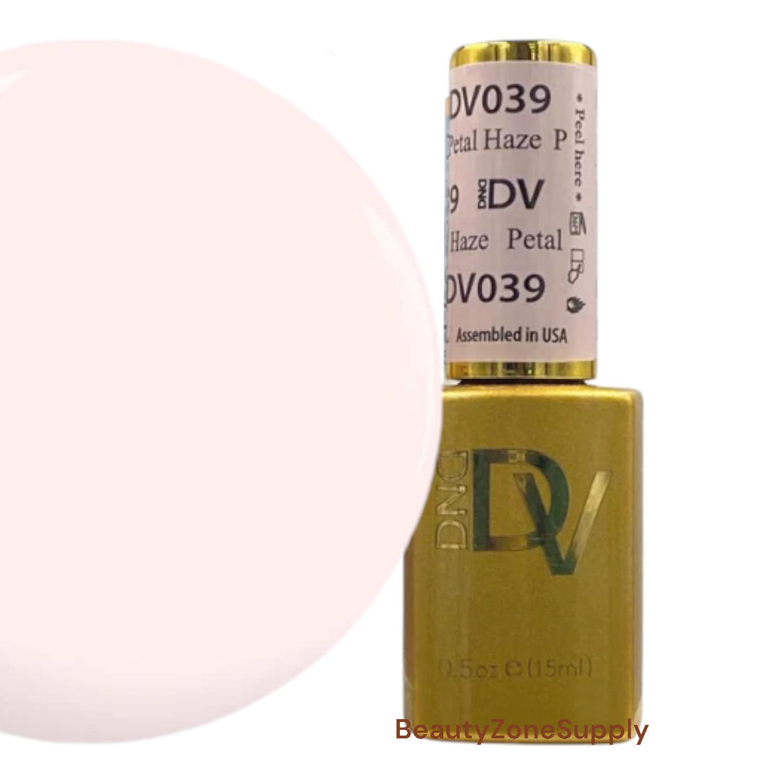 DND Diva Brand Gel Nail Polish, 0.5 Ounce Bottle, Shade 039 Petal Haze