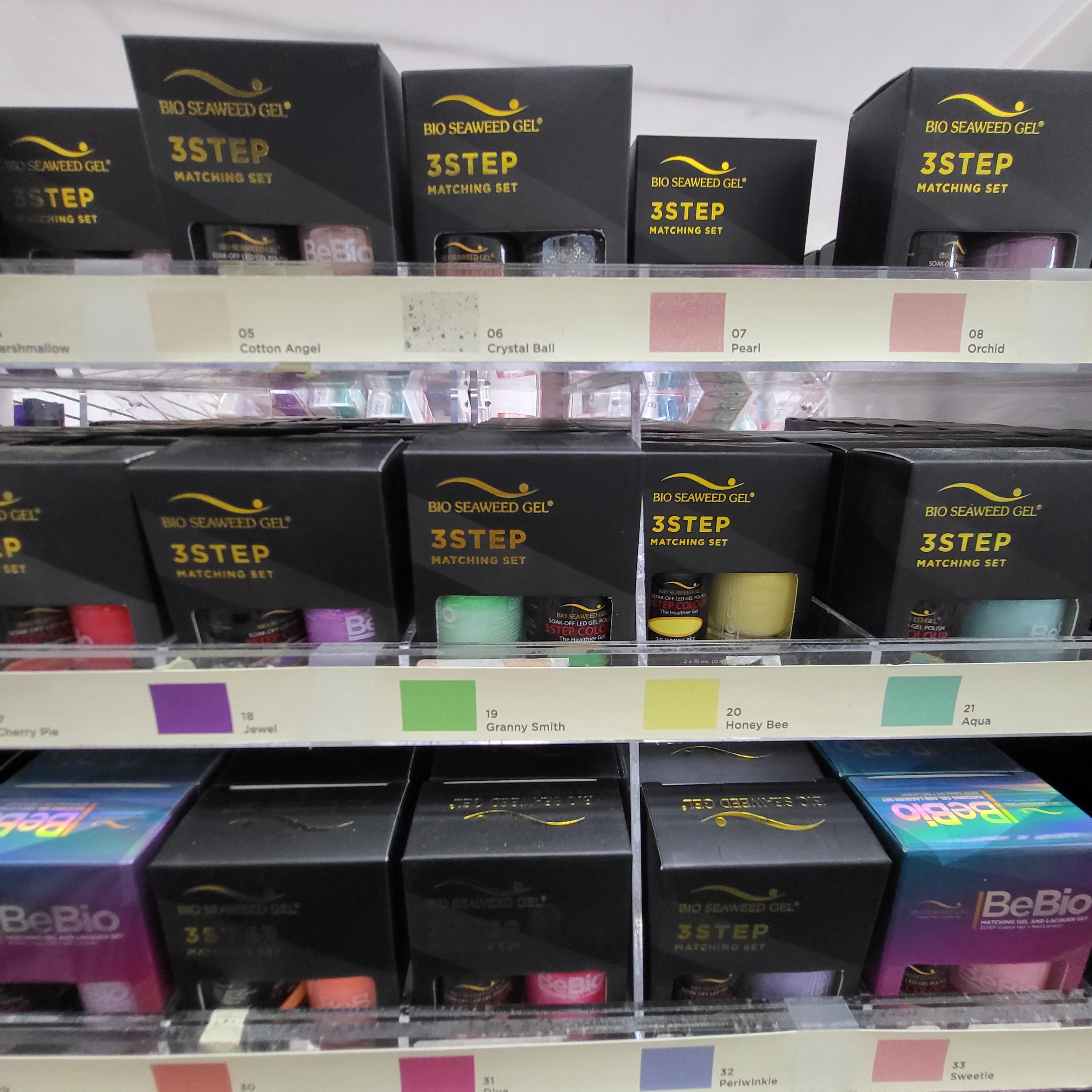 Bio Seaweed BeBio Complete Line of 3 Step Gel Polish and Nail Lacquer with 138 Color Options, Free Shipping and Free Colors Chart Included