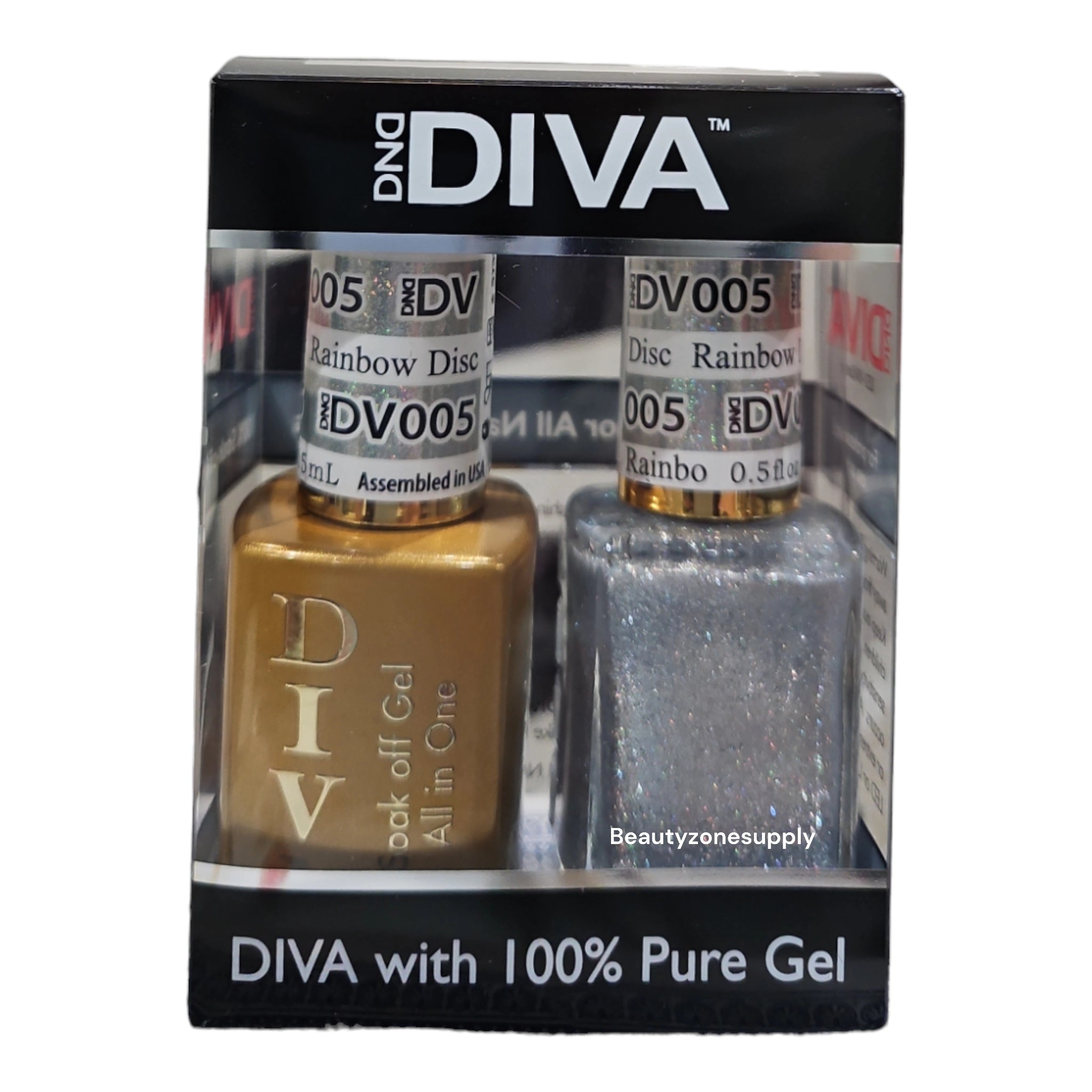 DND Diva Duo 005 Rainbow Disco Gel & Lacquer Set