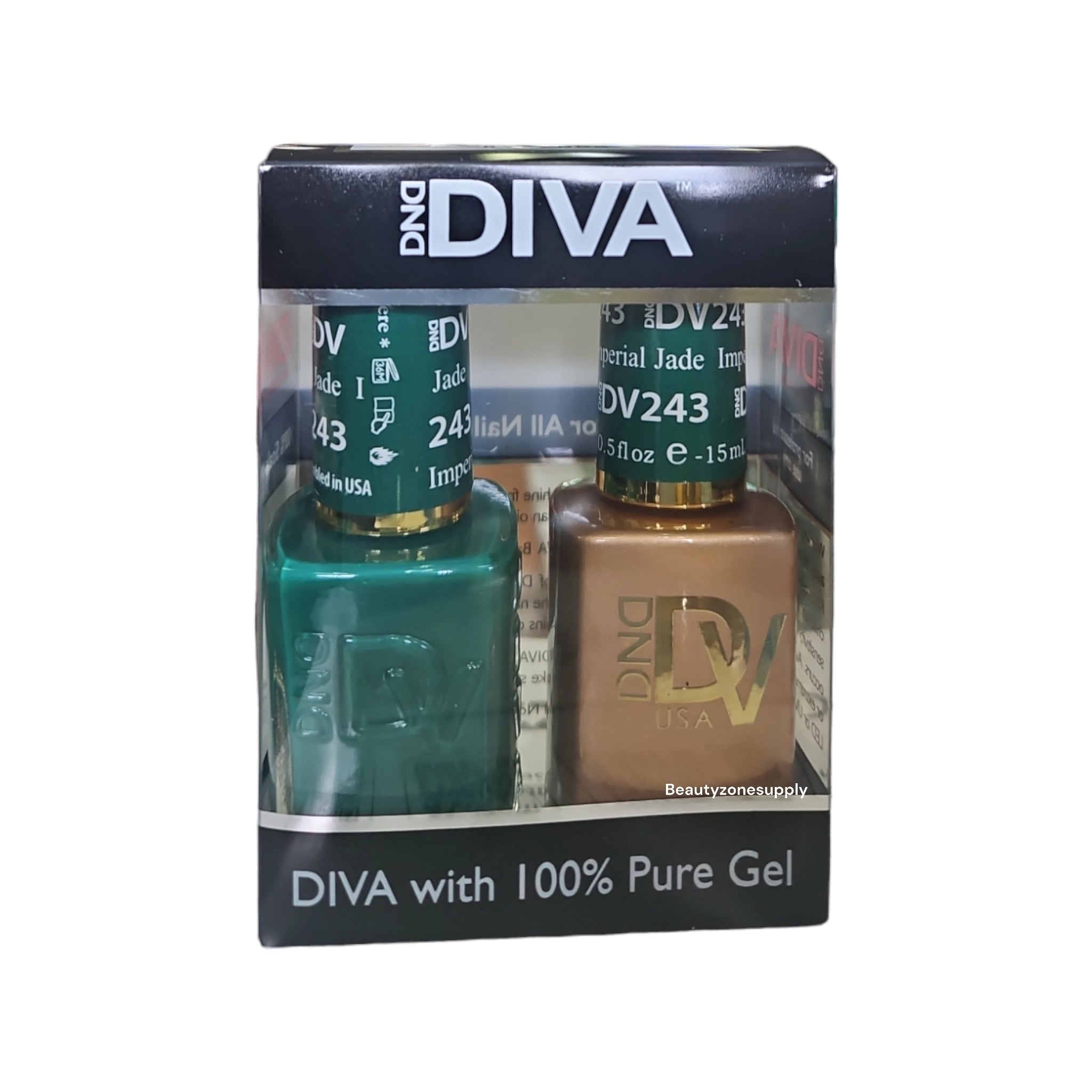 DND Diva 243 Imperial Jade Duo Gel & Lacquer Set