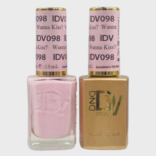DND Diva Duo Gel & Lacquer 098 - Irresistible Wanna Kiss Nail Polish Set