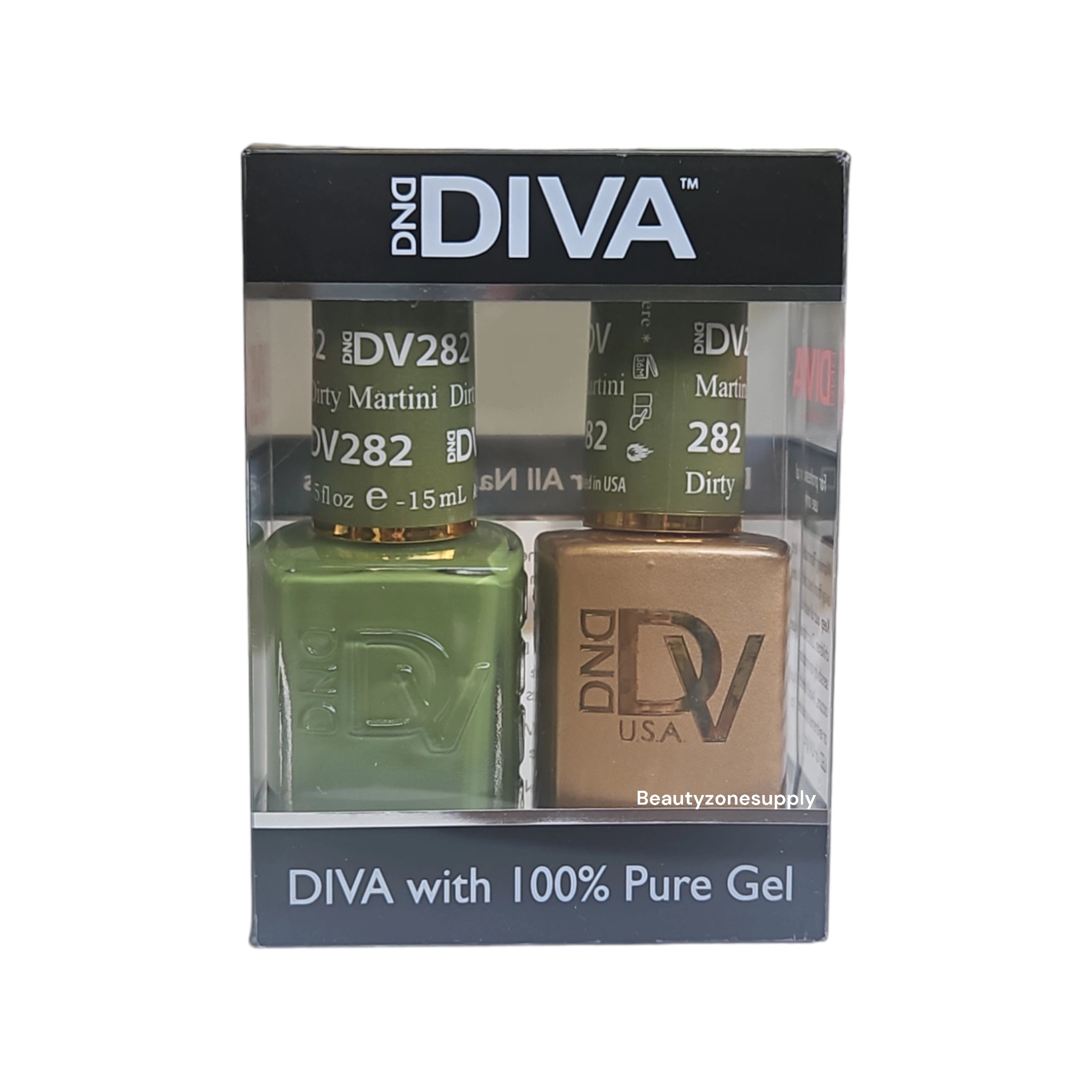 DND Diva 282 Dirty Martini Gel & Lacquer Duo for Stunning Nails
