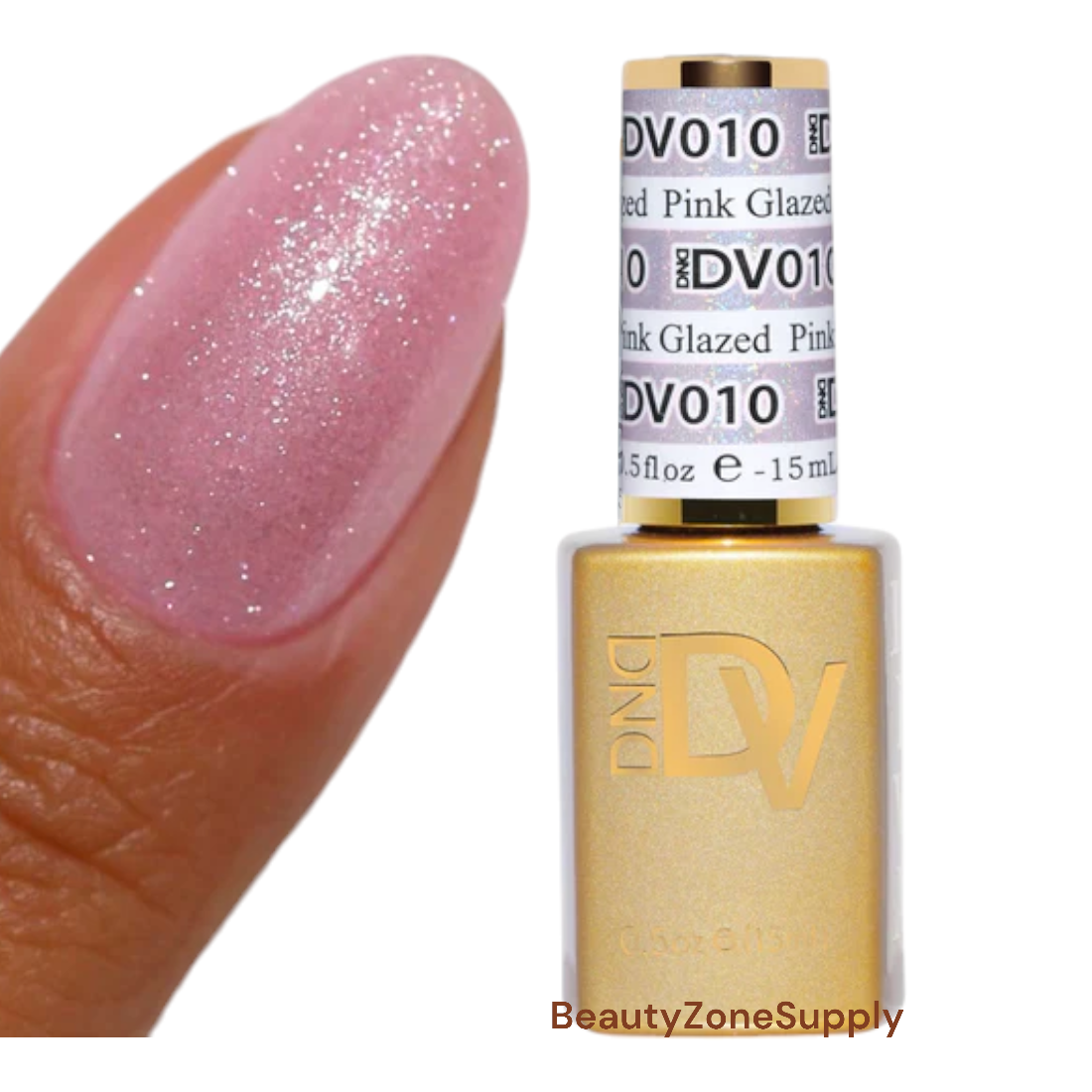 DND Diva Brand Gel Nail Polish - 0.5 Ounce, Shade 010 Pink Glazed