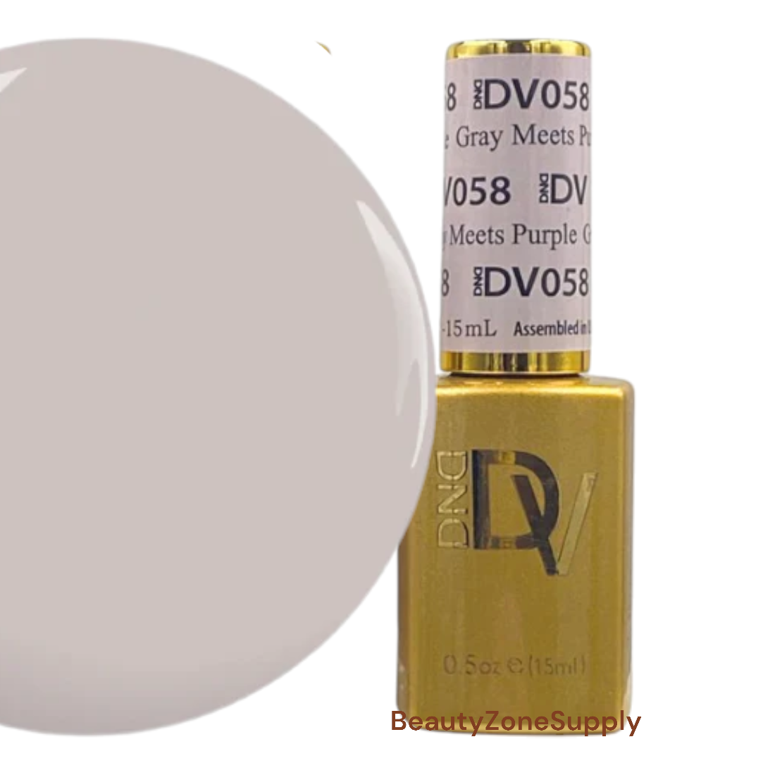 DND Diva 0.5 oz Gel Polish - Stunning Gray Meets Purple Shade