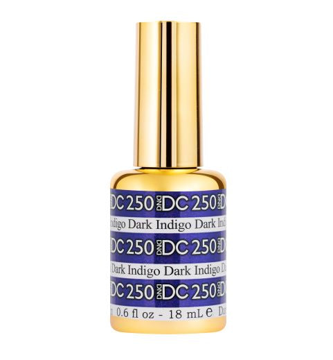 DND DC Gel - 0.5 oz Dark Indigo Glitter Metallic Mermaid Effect #250