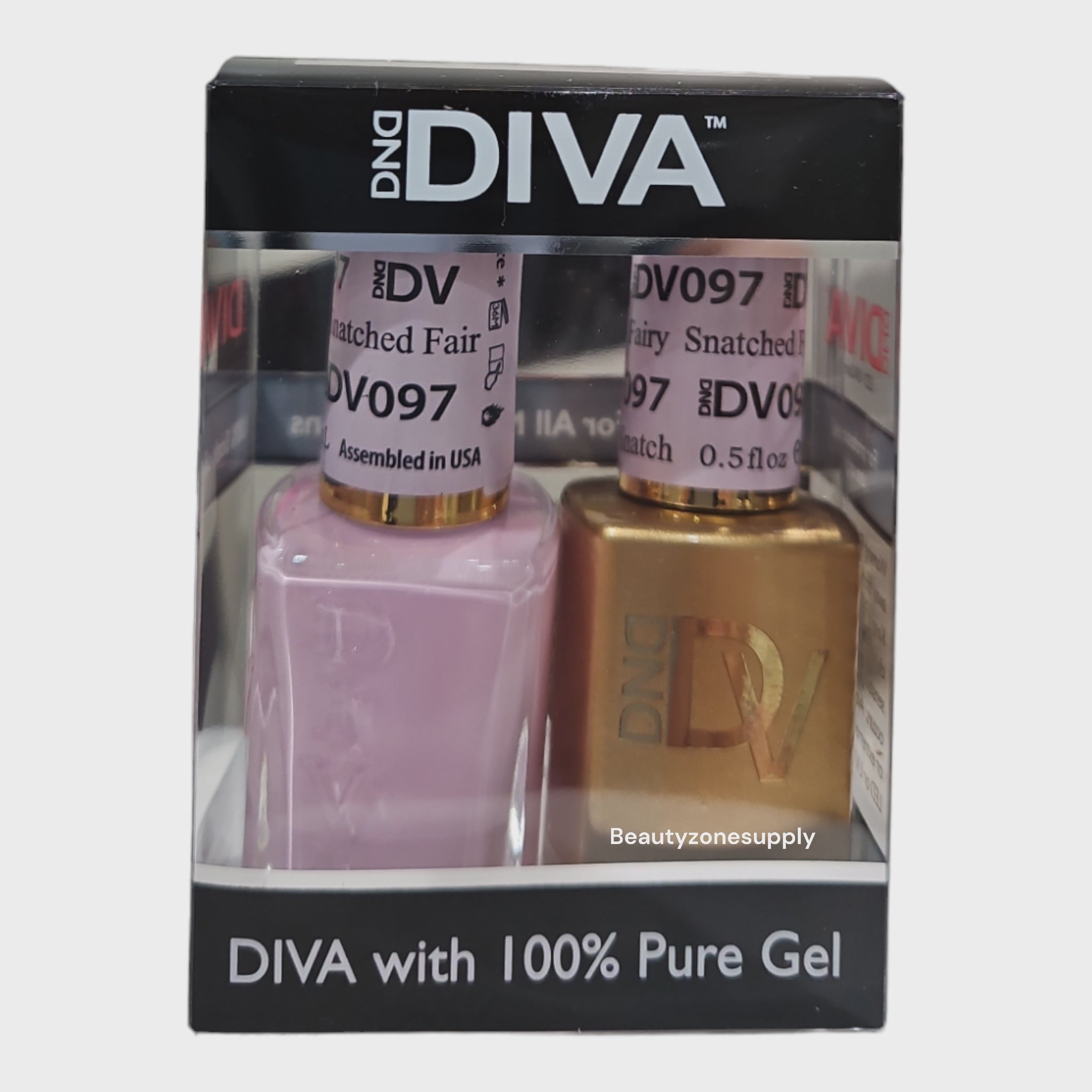 DND Diva Duo Professional Gel Nail Polish and Lacquer Set 097 Fairy Snatched