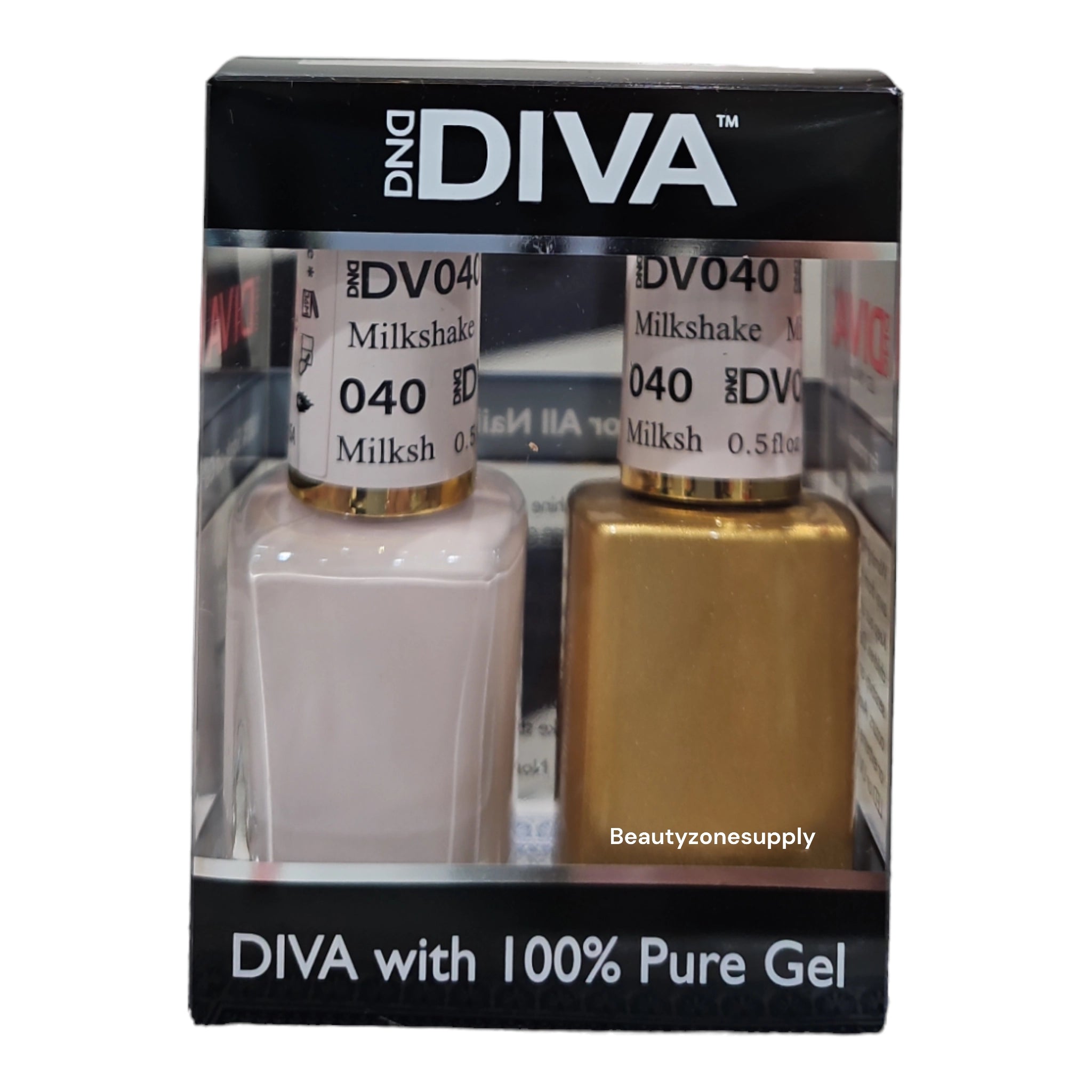 DND Diva Duo Gel & Lacquer 040 - Delicious Milkshake Nail Set