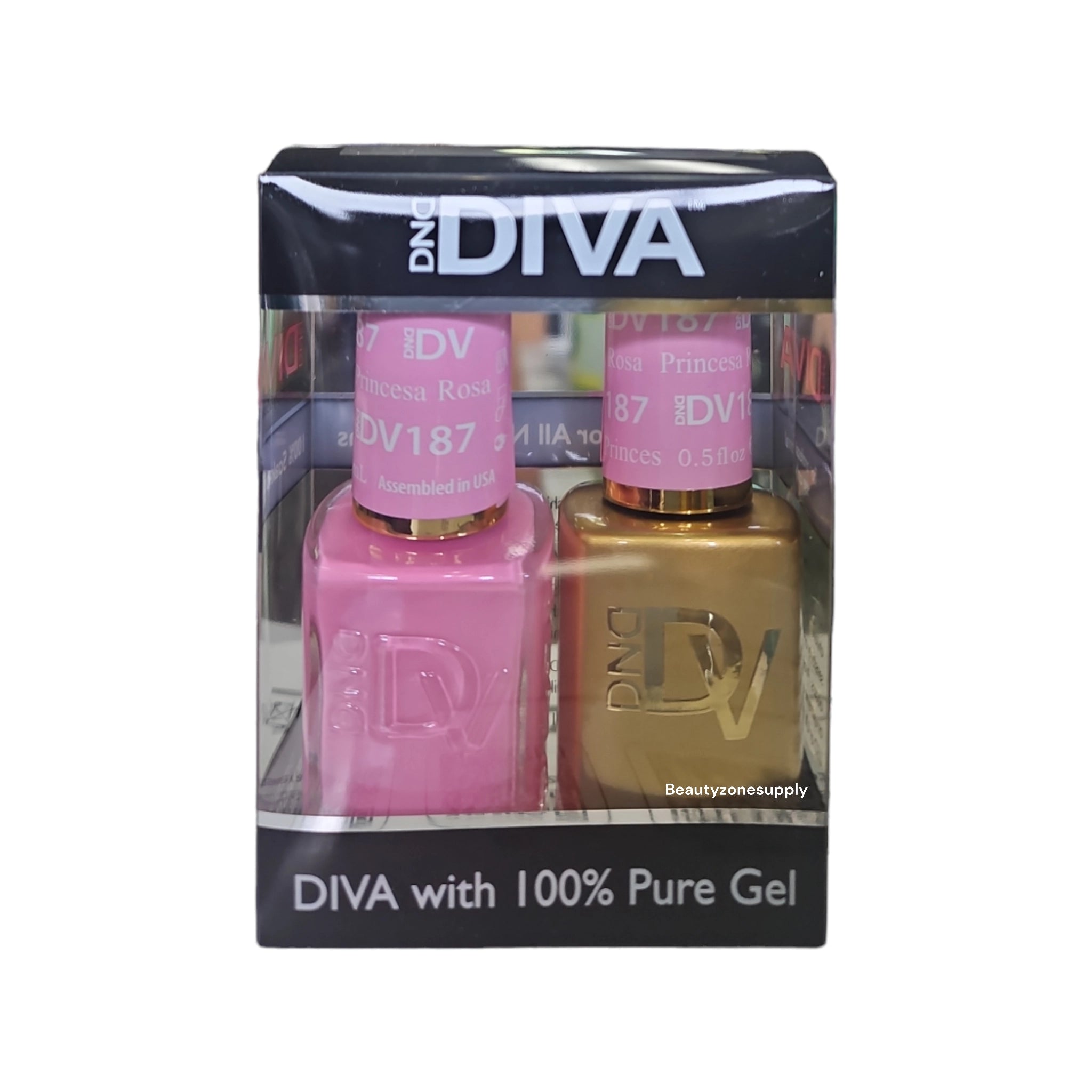 DND Diva Gel and Lacquer Nail Polish Set 187 - Princess Pink