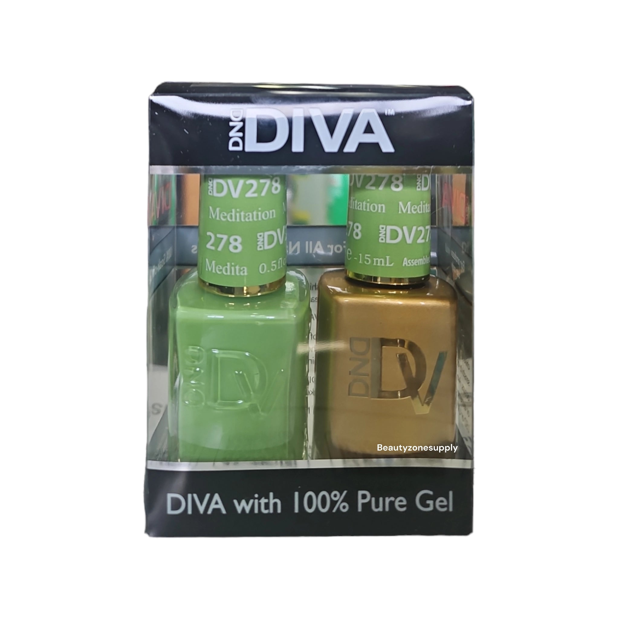DND Diva Brand Duo Set of Gel Polish and Lacquer in Shade 278 Meditation