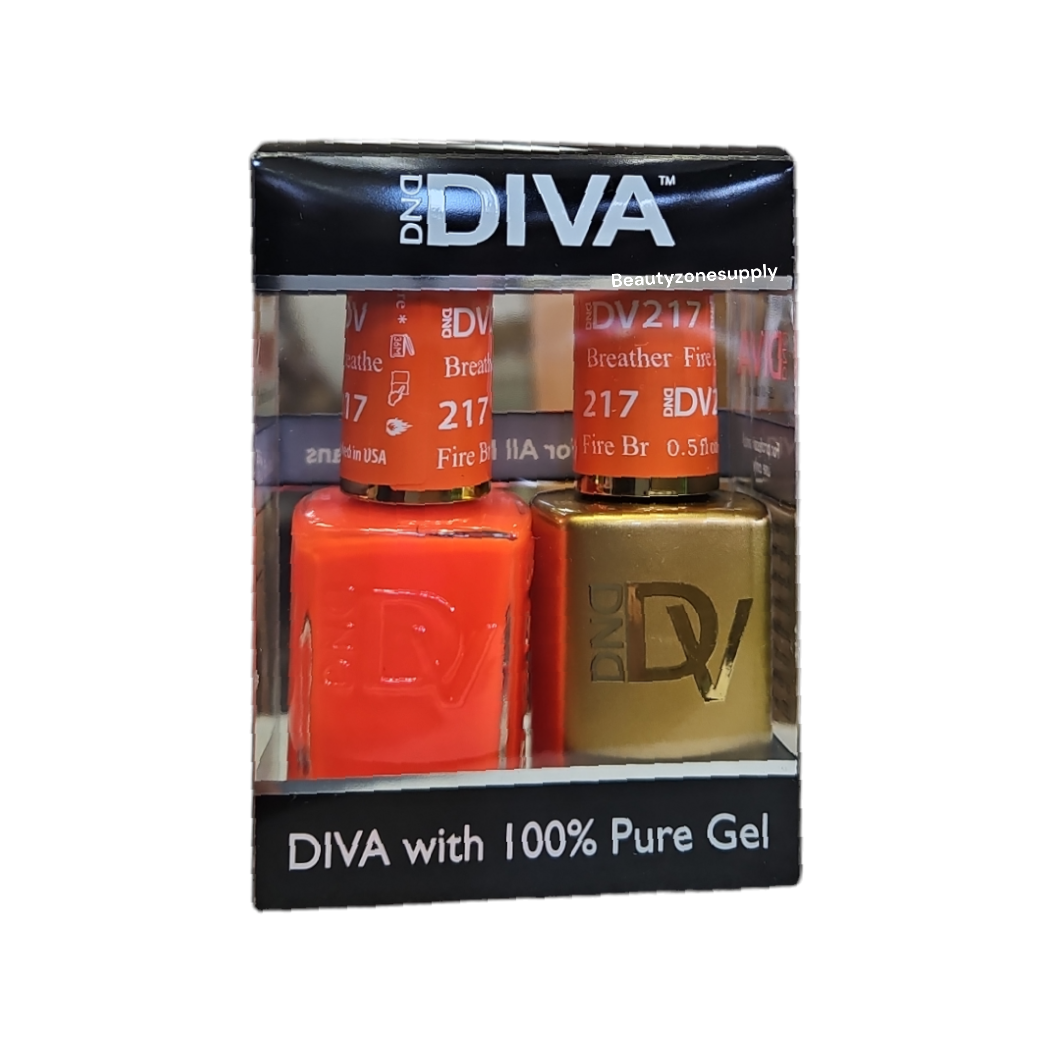 DND Diva Duo: 217 Fire Breather Gel & Lacquer Set