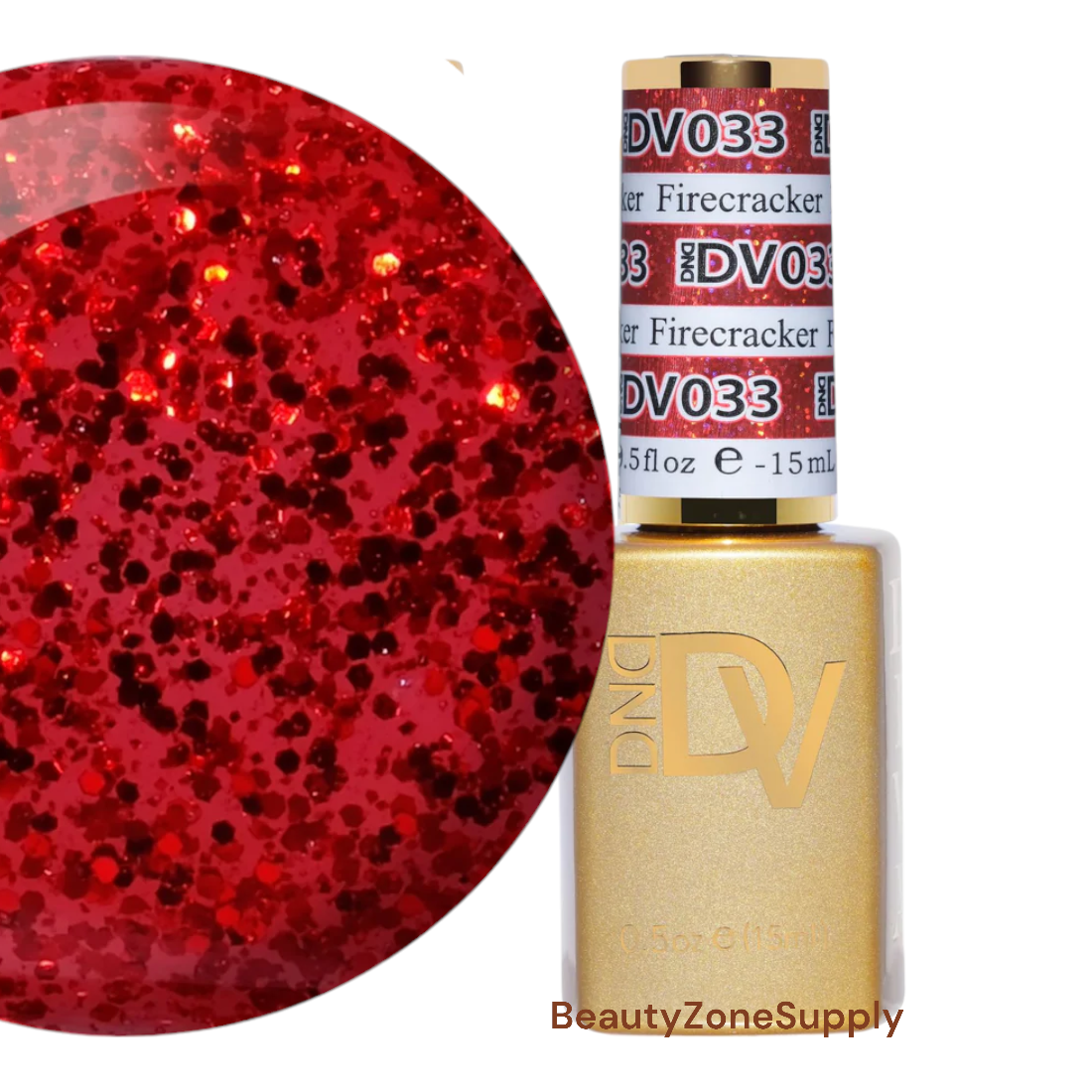 DND Diva Brand Gel Nail Polish - 0.5 Ounce, Shade 033 Firecracker