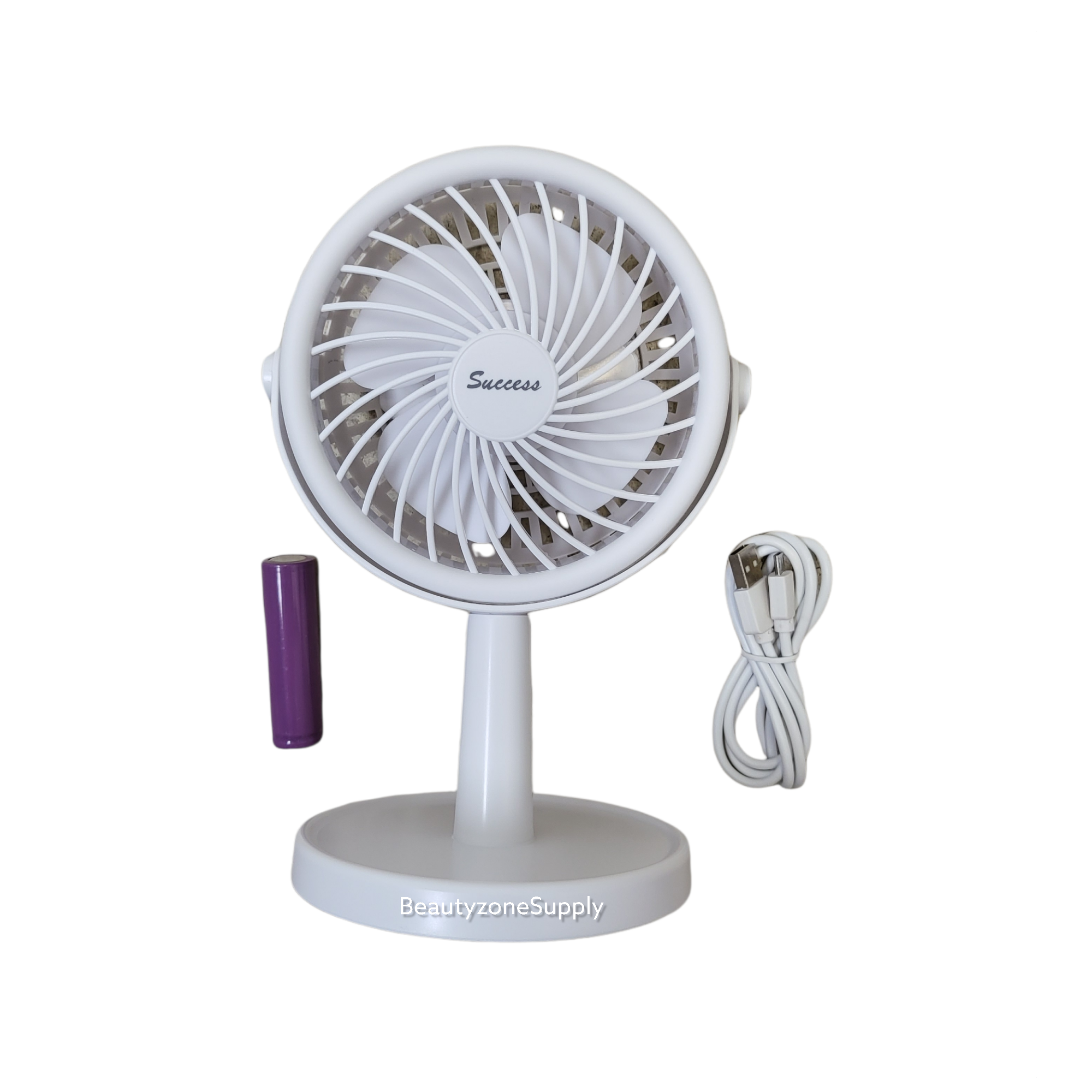 Tall White Rechargeable Mini Table Nail Fan BF03 for Success