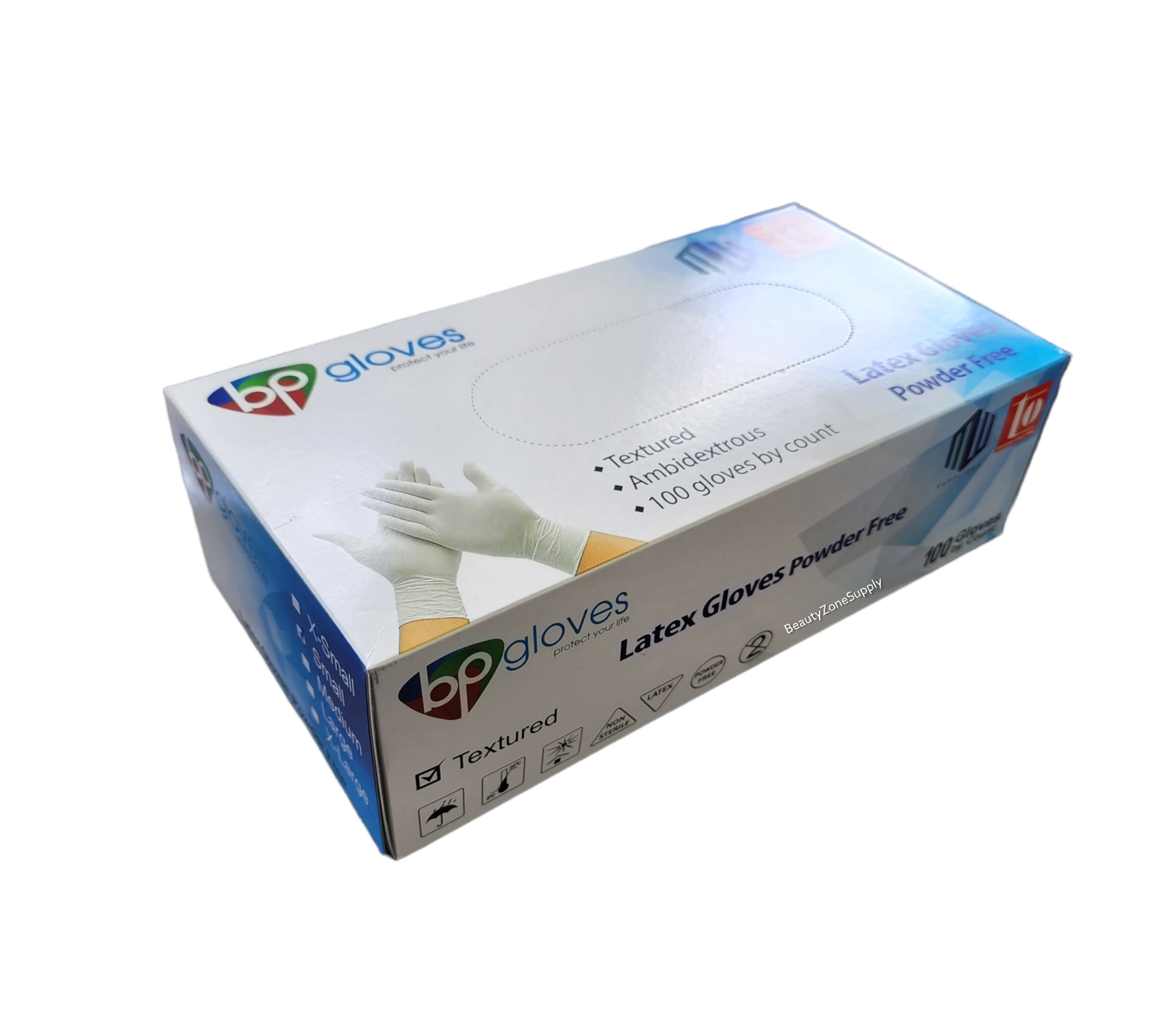 BP Latex Powder-Free Gloves: 10-Box Case, Made in Vietnam