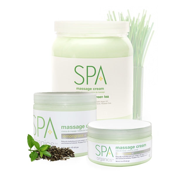 BCL SPA Gallon 128oz Lemongrass and Green Tea Moisturizing Massage Cream
