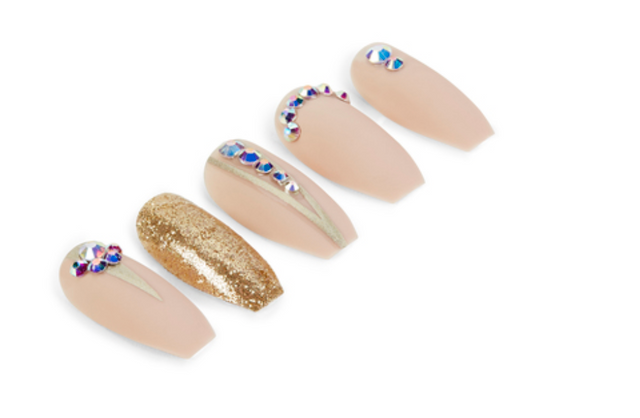 Ardell Premium Press-on Nude Jeweled Nails for Nail Addicts #75892