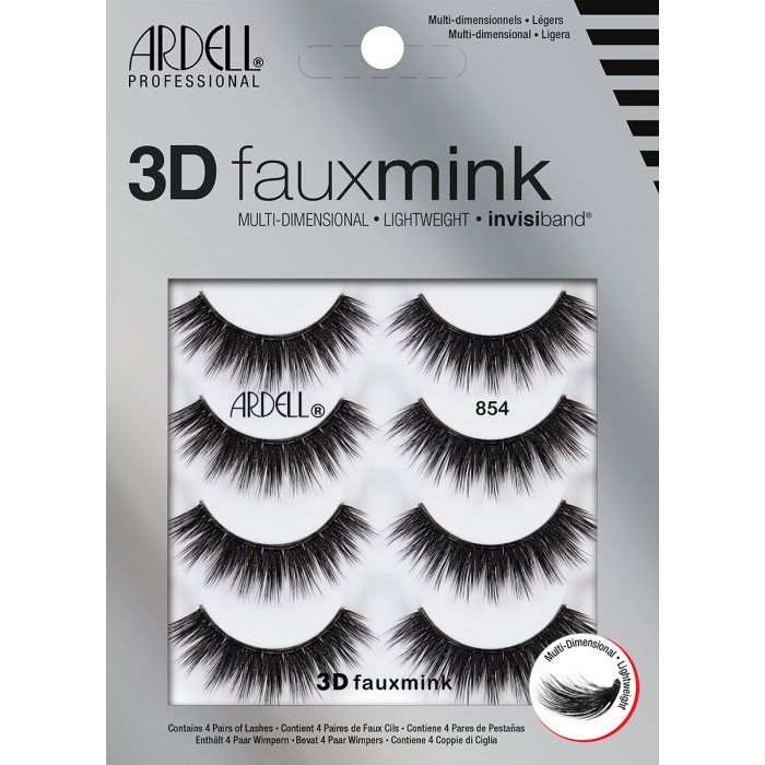 Ardell 4-Pack 3D Faux Mink Strip Eyelashes 854 #71880