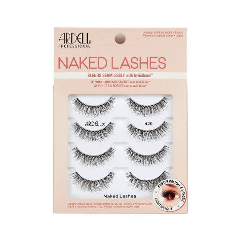 Ardell 4 - pack Strip Eyelashes in Naked Style, Product Code #69870
