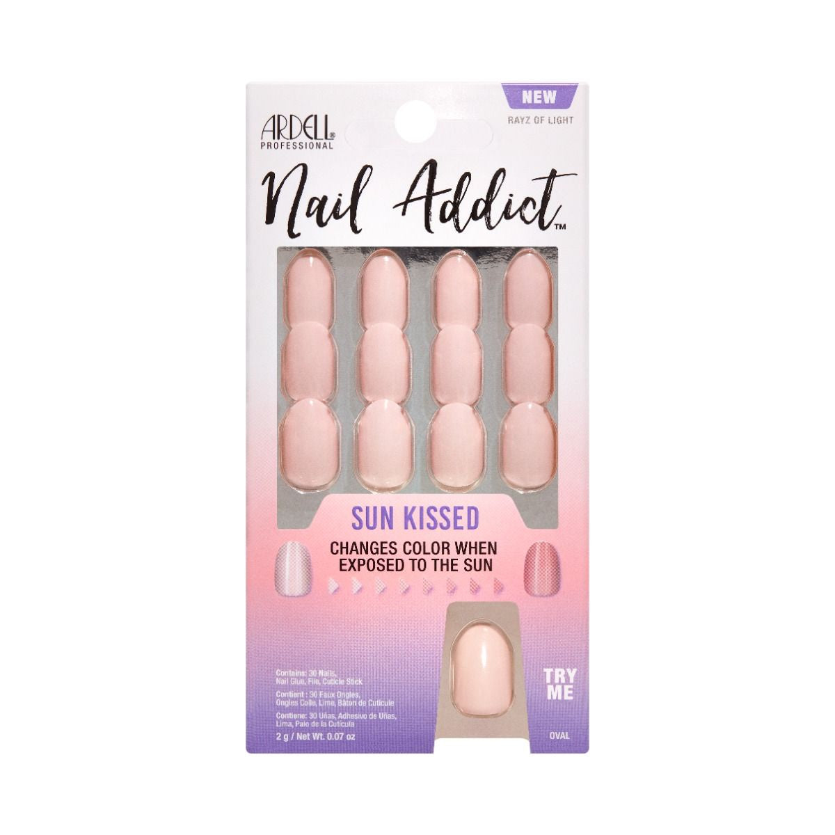 Ardell Nail Addict Sun - Kissed Press - on Nails Rayz of Light #36665